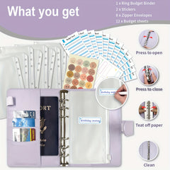 Budget Binder Money Organizer + 12 Sheets + 8 Envelopes