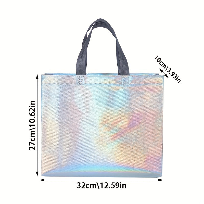 10pcs Reusable Rainbow Iridescent Party Favor Bags