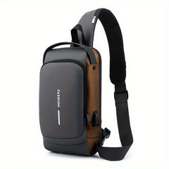 Anti Theft Crossbody Sling Bag Waterproof with USB Charging Port