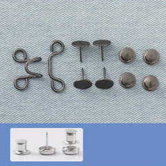 10pcs Waist Retracting Jeans Buckle Metal Button