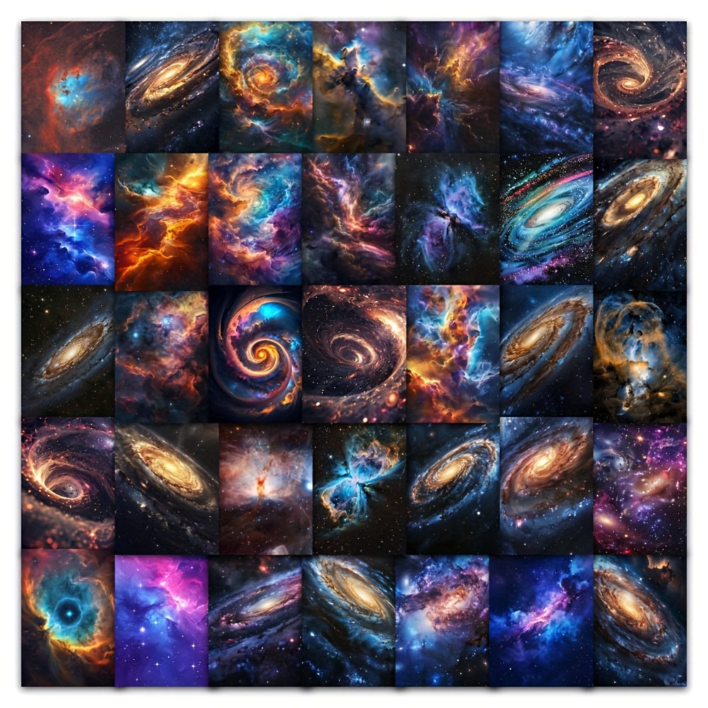 63pcs Galaxy Vinyl Decals for Scrapbooks Laptops Skateboards Water Bottles
