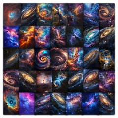 63pcs Galaxy Vinyl Decals for Scrapbooks Laptops Skateboards Water Bottles