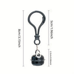 Colorful Plastic Key Chain Bell Pendant Keychain with Clasp