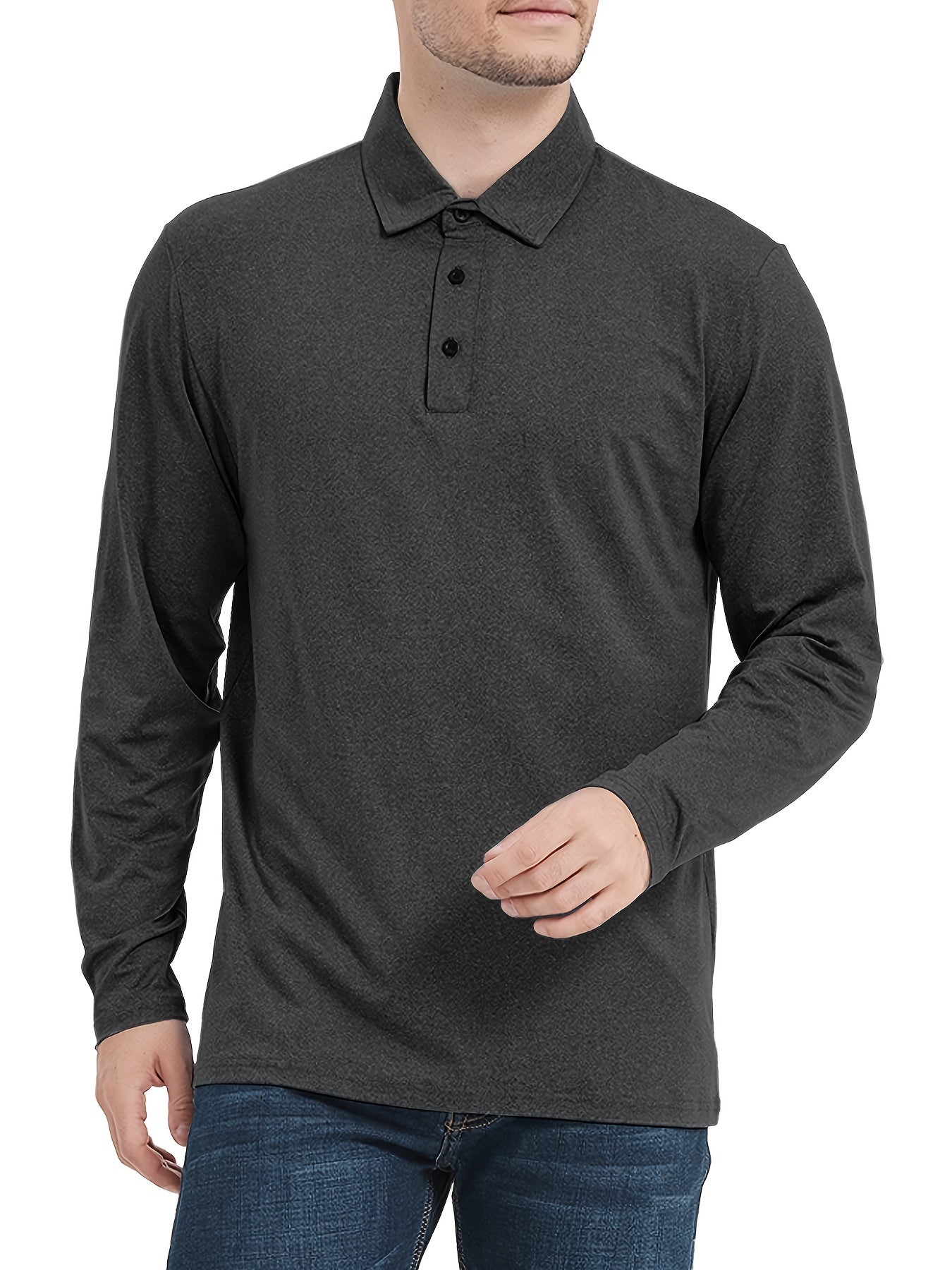 HovSiyla Men's Long Sleeve Golf T Shirt Quick Dry Moisture Wicking