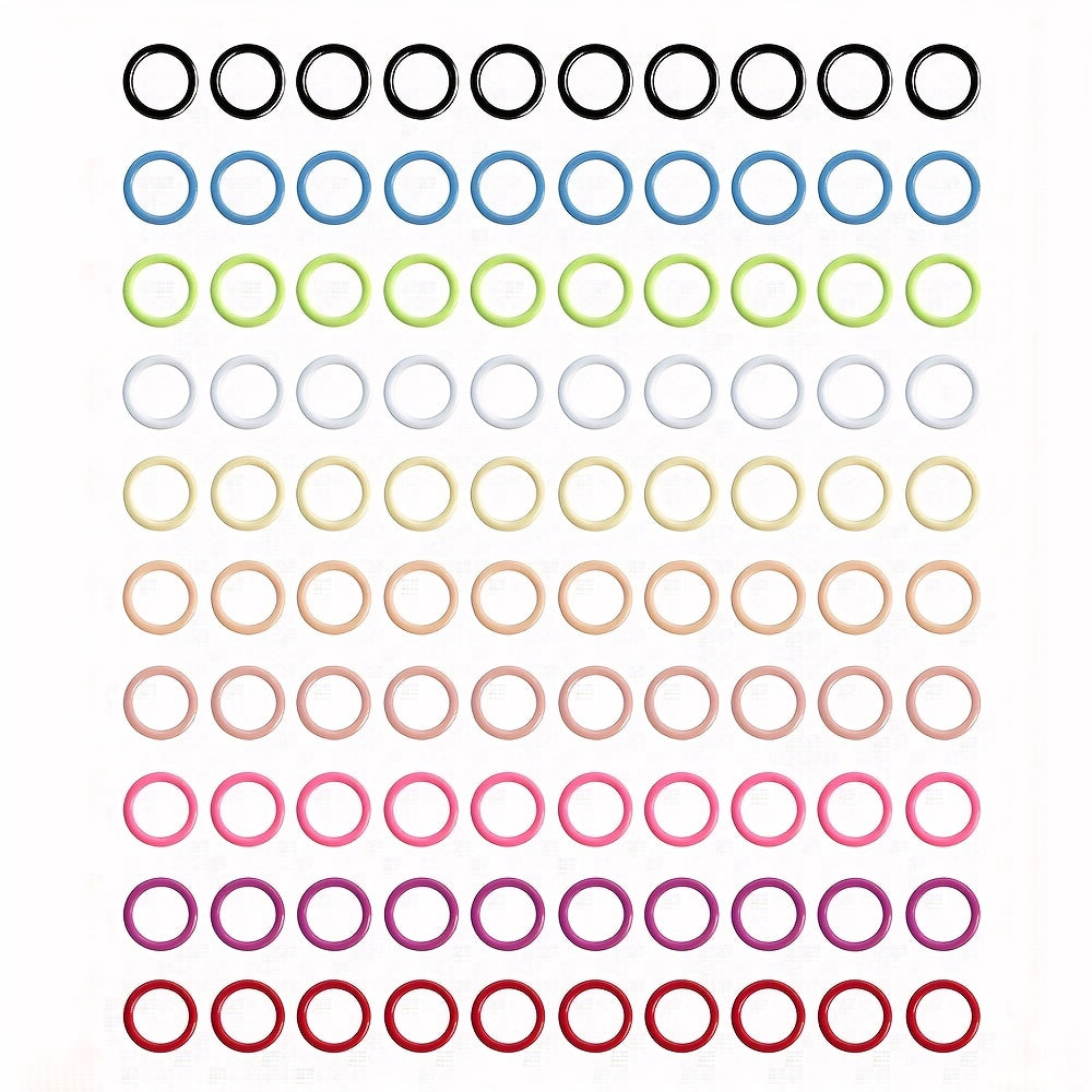 100pcs Round Knitting Stitch Markers 10 Colors Locking Crochet Accessories
