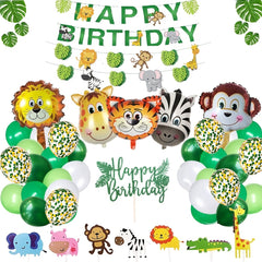 76pcs Jungle Theme Balloon Chain Arch Birthday Party Decoration