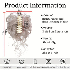 Curly Wavy Hair Bun Clip Tousled Updo Hair Extensions