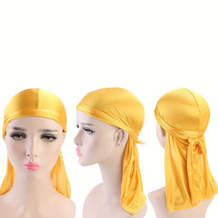 Long Tail Turban Hat Breathable Windproof Cap Pirate Headwear