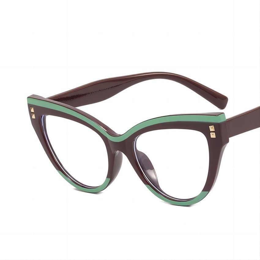 Women Oversized Cat Eye Computer Glasses Block Blue Light Relieve Fatigue
