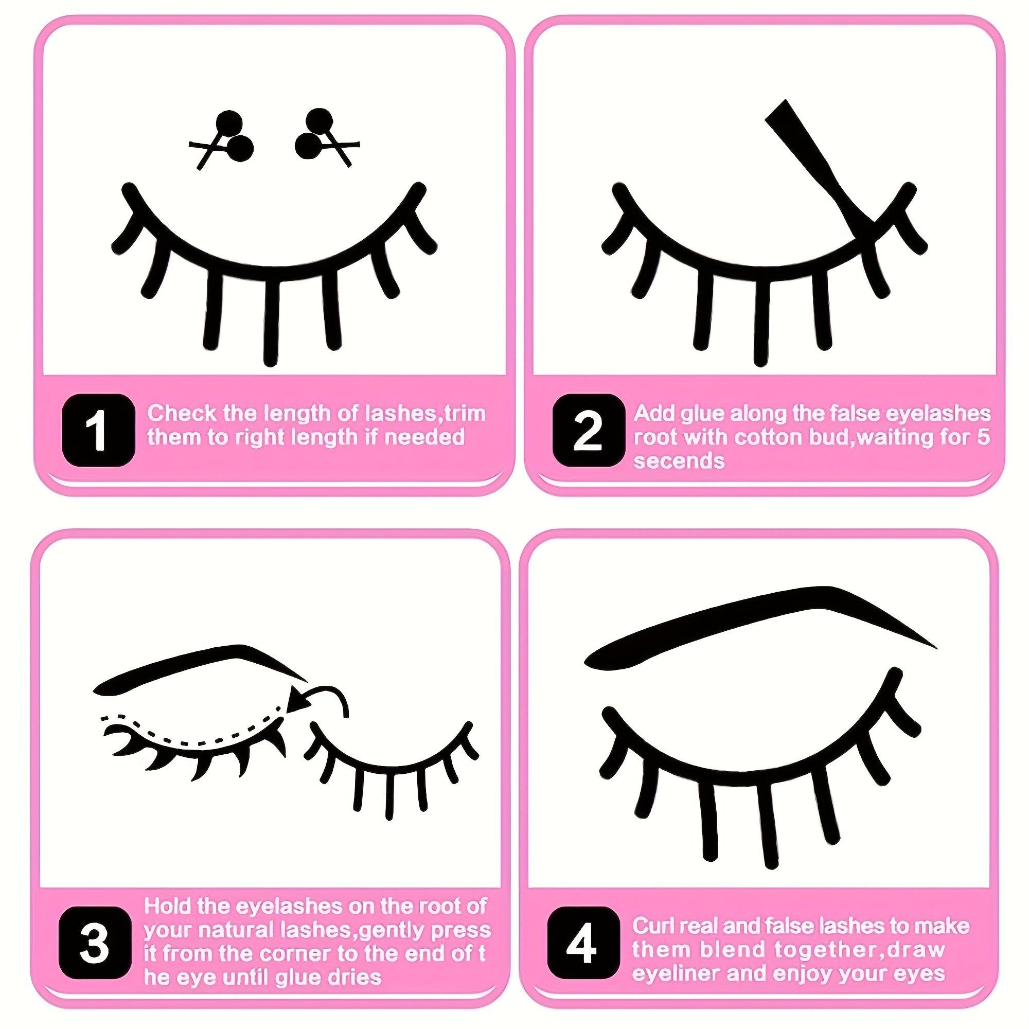 Manga Lashes Natural Look False Eyelashes 3D Stereo Lashes