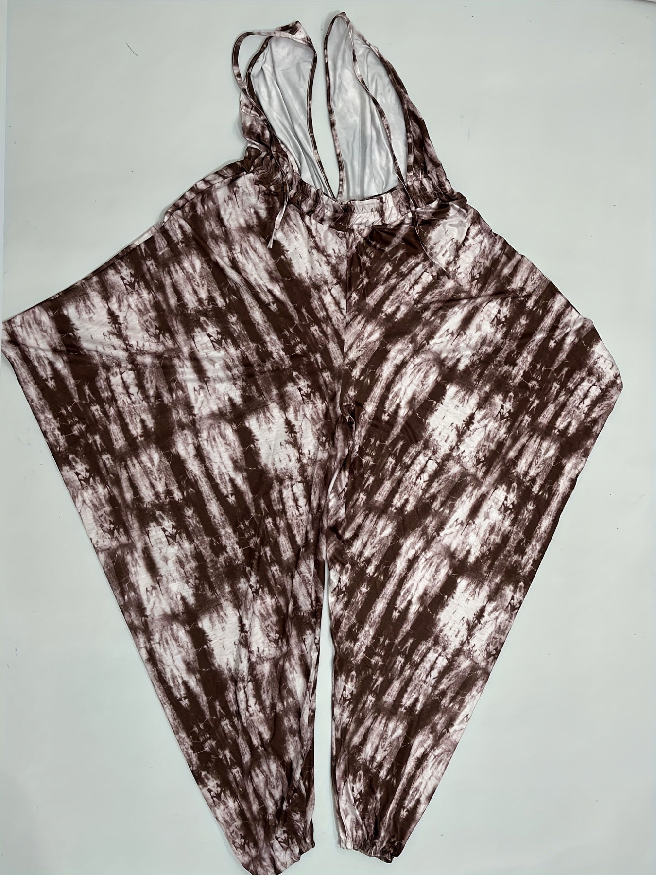  Sexy Jumpsuit Women's Plus Tie Dye Deep V Neck