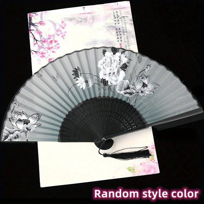 Silk Fan Chinese Folding Home Decoration Art Craft Gift Dancing Hand Fan