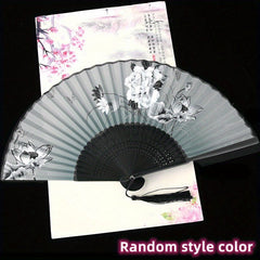 Silk Fan Chinese Folding Home Decoration Art Craft Gift Dancing Hand Fan