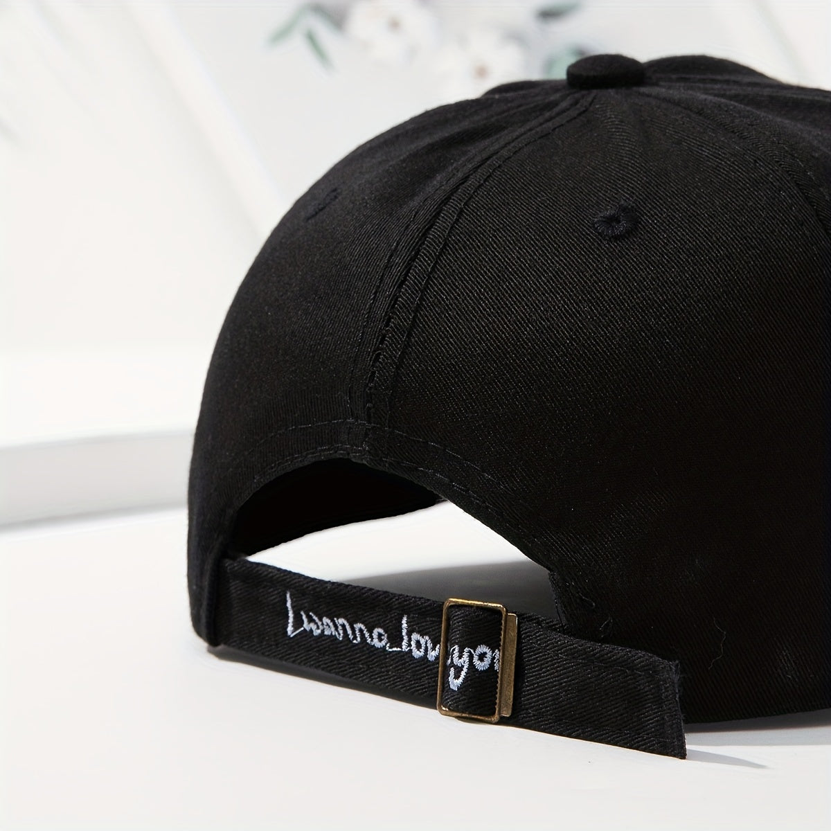 Busy Letter Embroidered Baseball Cap Sun Hat Outdoor Peaked Cap