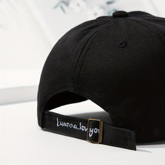 Busy Letter Embroidered Baseball Cap Sun Hat Outdoor Peaked Cap