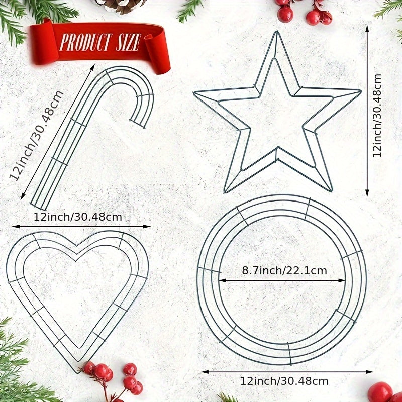 Metal Wire Wreath Frame for DIY Home Art Crafts Christmas Party Decoration