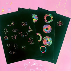 Magic Rainbow Scratch Paper Off Set Crafts Supplies for Kids