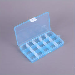 15 Grids Transparent Storage Box Detachable Sewing Plastic Fishing Tackle Box