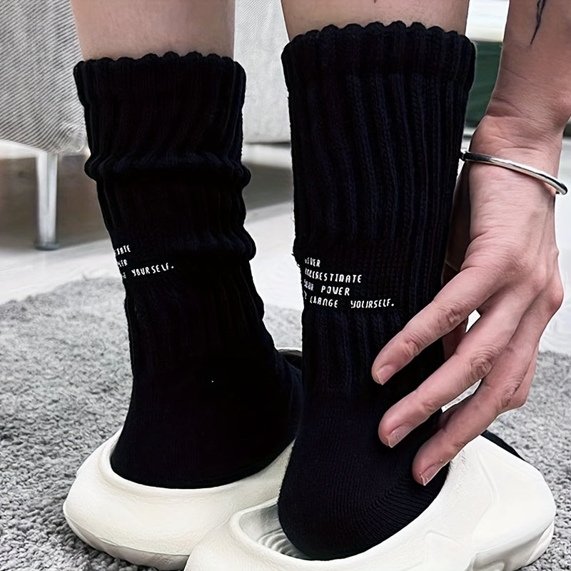 Letter Print Socks Soft Mid Tube Socks Women's Stockings