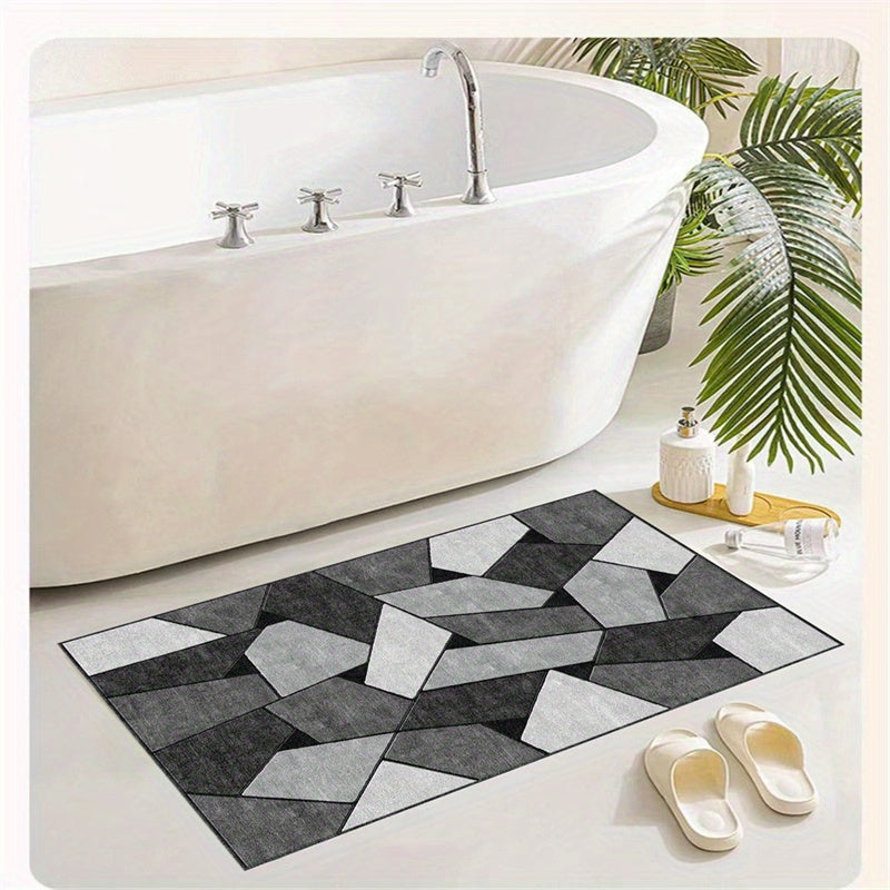 Irregular Pattern Diatom Mud Foot Mat Bathroom Kitchen Mat Non Slip Bathroom Rug