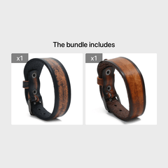 Retro Leather Bracelet Mens Cuff Bracelet Gift