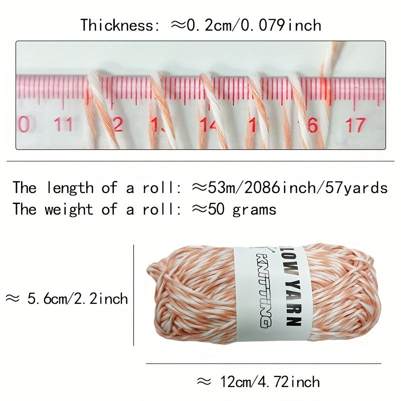 1 Skein Mixed Glow In The Dark Yarn for DIY Knitting and Crocheting