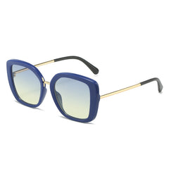 Leopard Square Sunglasses Vintage Eyewear Y2K Metal Driving Eyeglasses