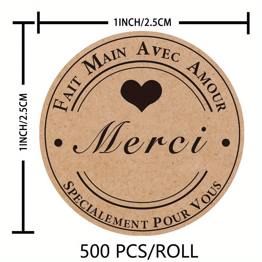 500 Explosion-proof Cowhide Thank You Sealing Stickers
