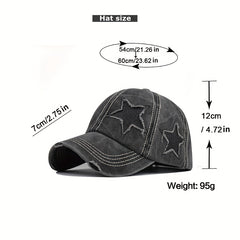 Star Distressed Ponytail Baseball Cap