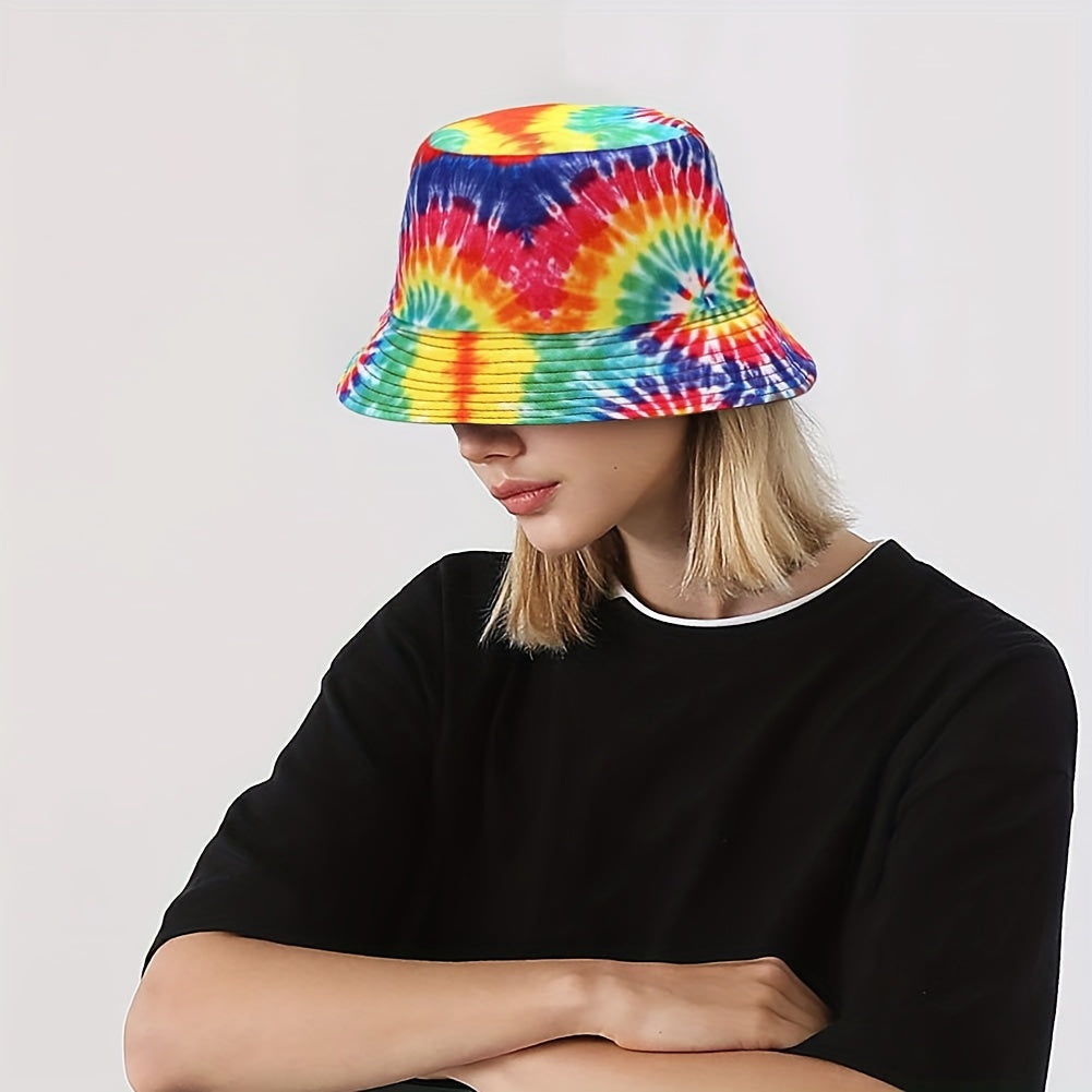 Colorful Tie Dye Bucket Hat Hip Hop Unisex Sun Hats