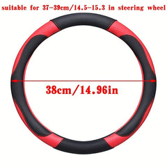 Perforated Leather Steering Wheel Cover for 98% of Models