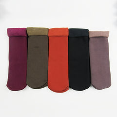5 Pairs Thick & Warm Plush Snow Socks Women's Stocking