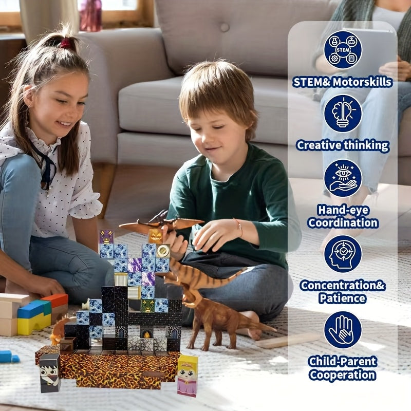 108pcs Magnetic Building Toy Set Creative ABS Blocks Ideal Gift for Kids