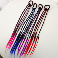 6pcs Girls Colorful Braids Hair Extensions Ponytail Accessories