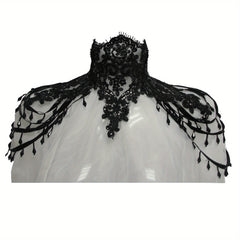 Party Lace Bead Chain Shoulder Cape Gothic Collar