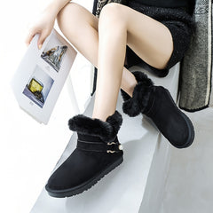 Women's Winter Snow Boots Slip On Ankle High Thermal Shoes