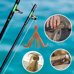 4pcs Luminous Soft Octopus Bait for Saltwater Fishing