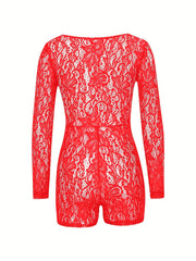 Sexy V Neck Romper Jumpsuit Long Sleeve Women's Clothing