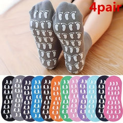 4 Pairs Non slip Mid-Tube Socks Women's Stockings & Hosiery