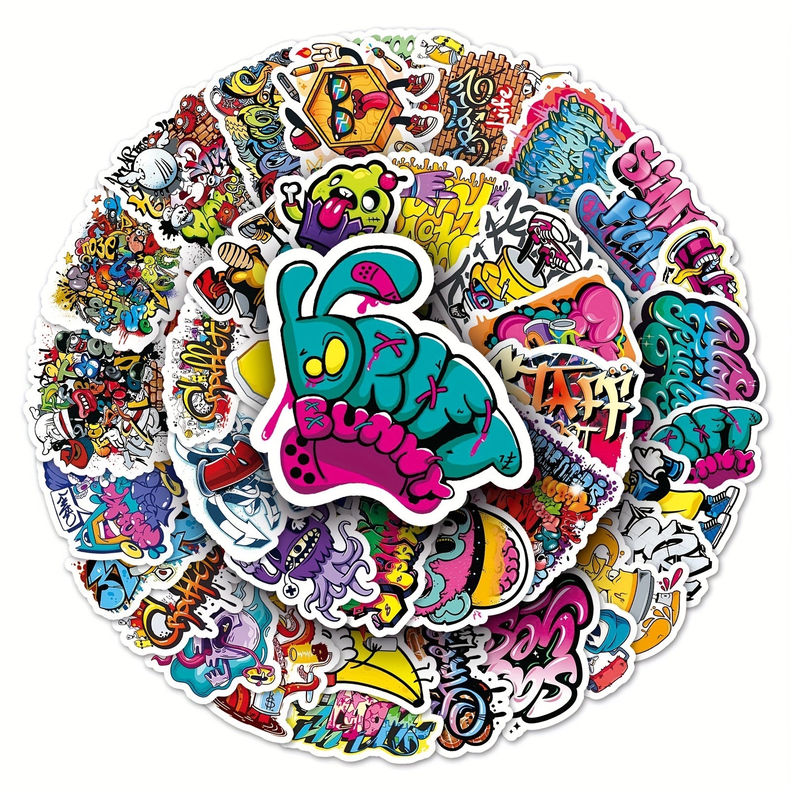 50pcs Street Graffiti Stickers DIY Phone Case Luggage Waterproof Stic