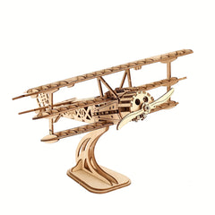 DIY 3D Puzzle Airplane Educational Toy Wooden Ornament Gift