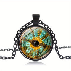Cat Eye Dragon Eye Necklace Men Women Time Gemstone Pendant Clavicle Chain