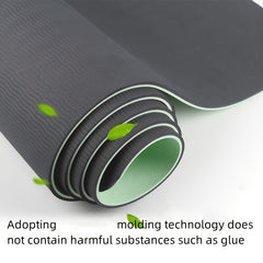 TPE Solid Yoga Mat Double Colors Non slip Fitness Mat