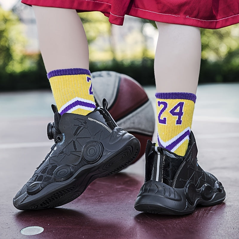 Boys' High Top Basketball Shoes Lightweight & Breathable