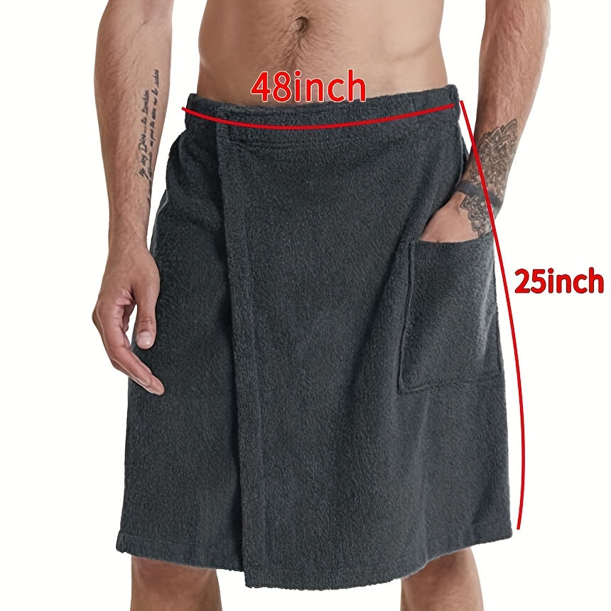 Men's Wearable Bath Towel 63.5x121 with Pocket
