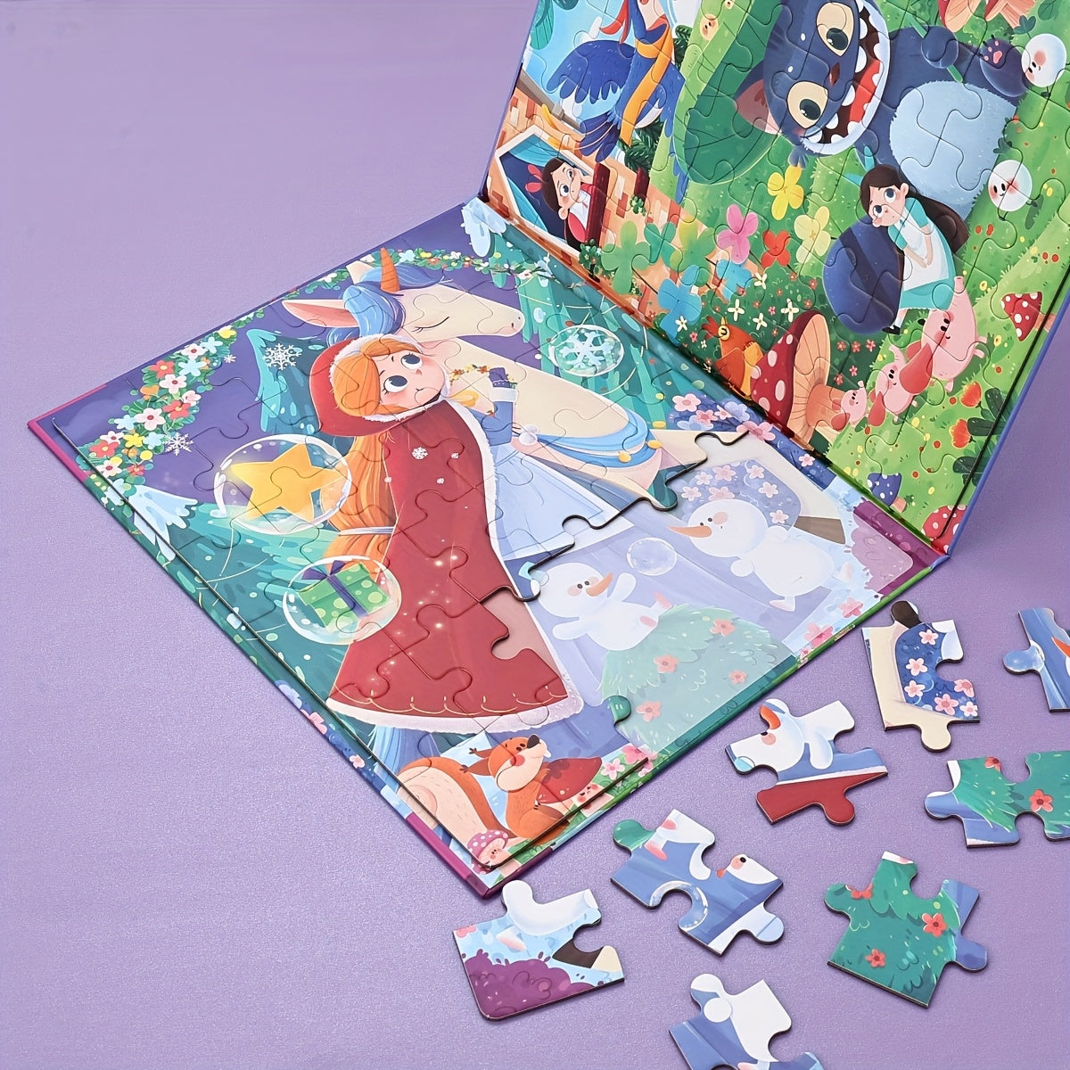 Fairy Tale Puzzle with Bunny Ears & Magical Creatures - Educational Toy