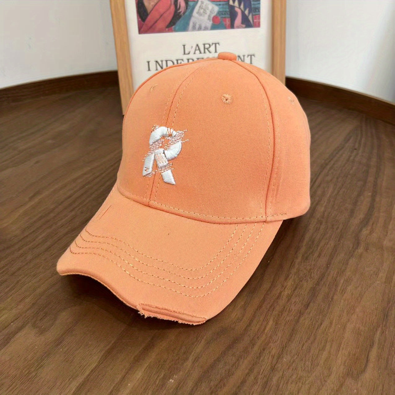 Men's R Embroidered Baseball Cap Sun Protection Sunshade Hat