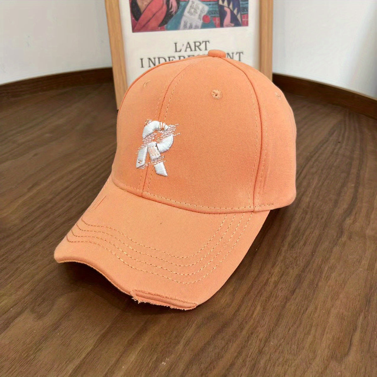 Men's R Embroidered Baseball Cap Sun Protection Sunshade Hat