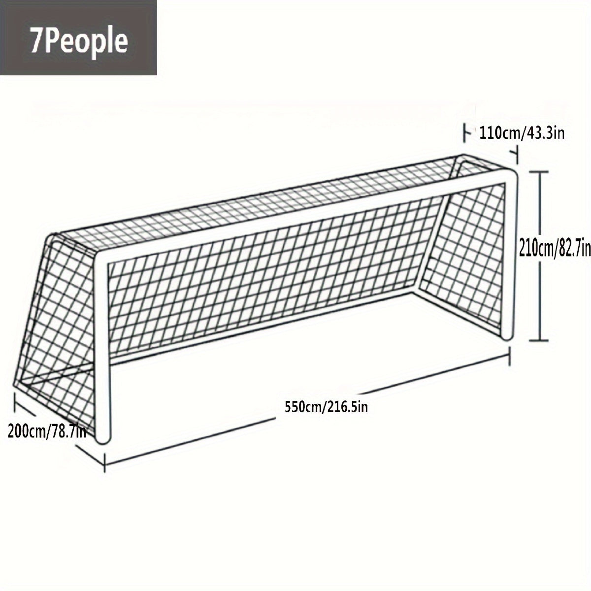 PE 7 Person Football Net Soccer Net Replacement Sports Game