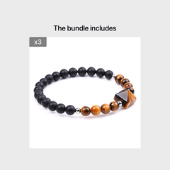 Vintage Tiger Eye Stone Amethyst Turquoise Bracelet